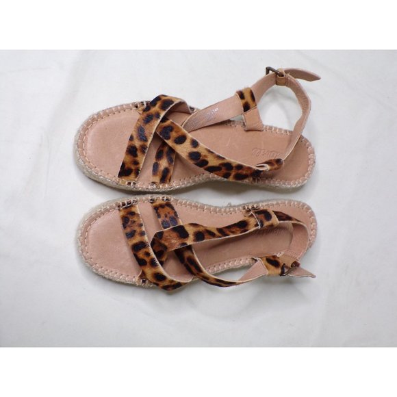 🆕MADEWELL Malia Espadrille Sandal Leopard Calf Hair 8 - Picture 5 of 10